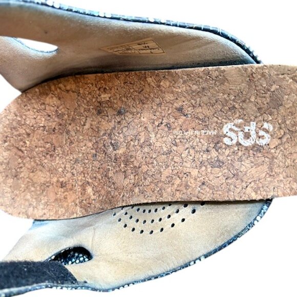 SAS Cozy Comfort Slide Sandal Made in the USA -- Multisnake Navy -- 8 WIDE - Picture 6 of 12